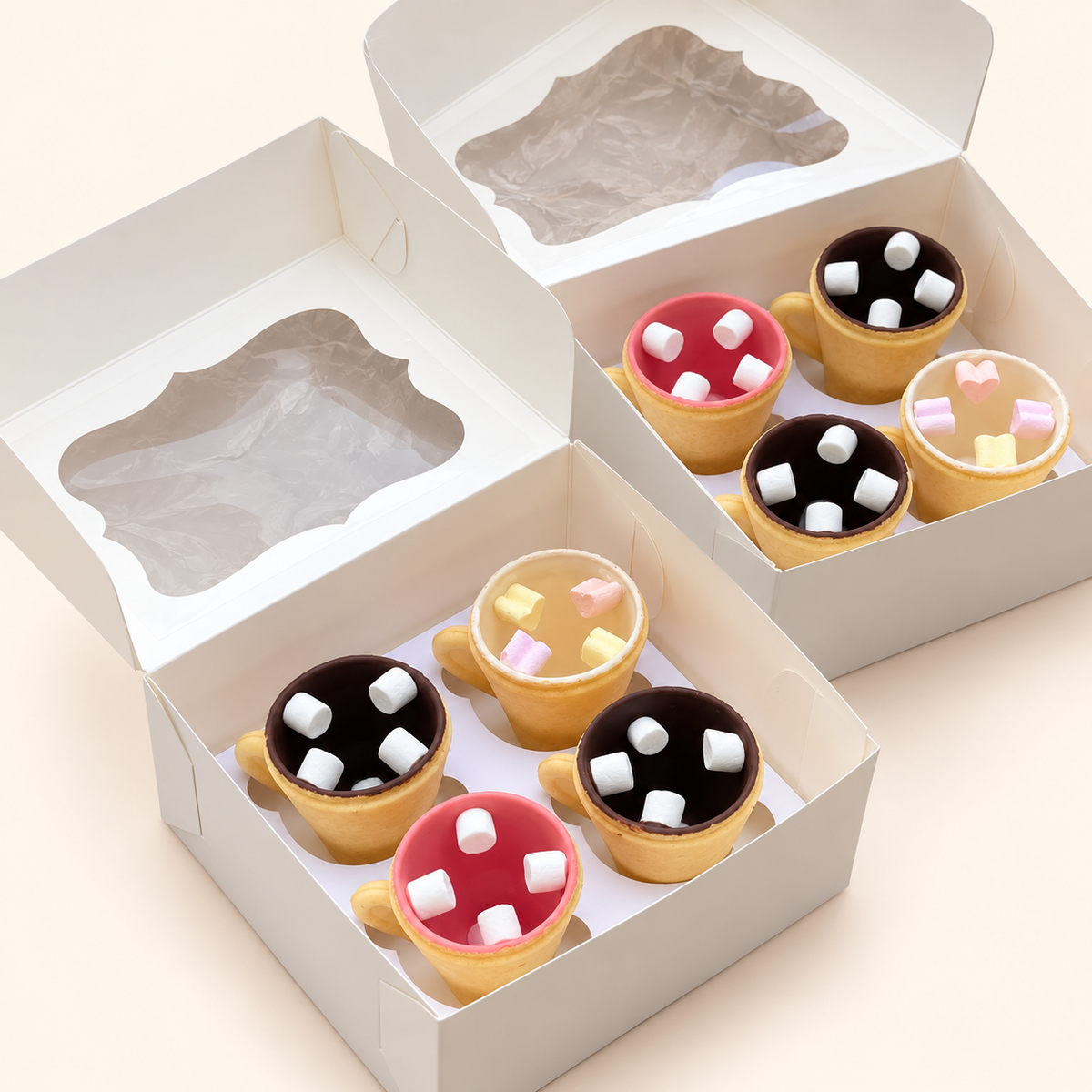 8 Filiżanek z marshmallow